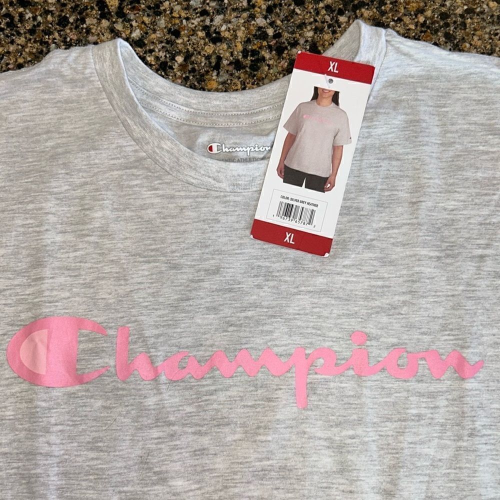 NEW Champion Grey And Pink Tee
